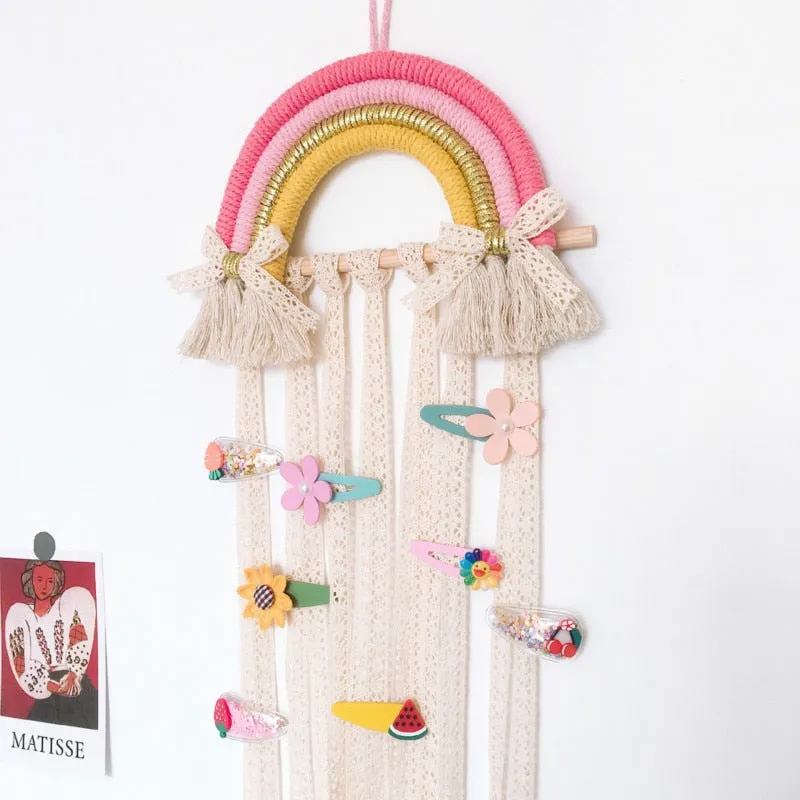 Rainbow Hairpin Display Storage Wall Decoration For Children's room