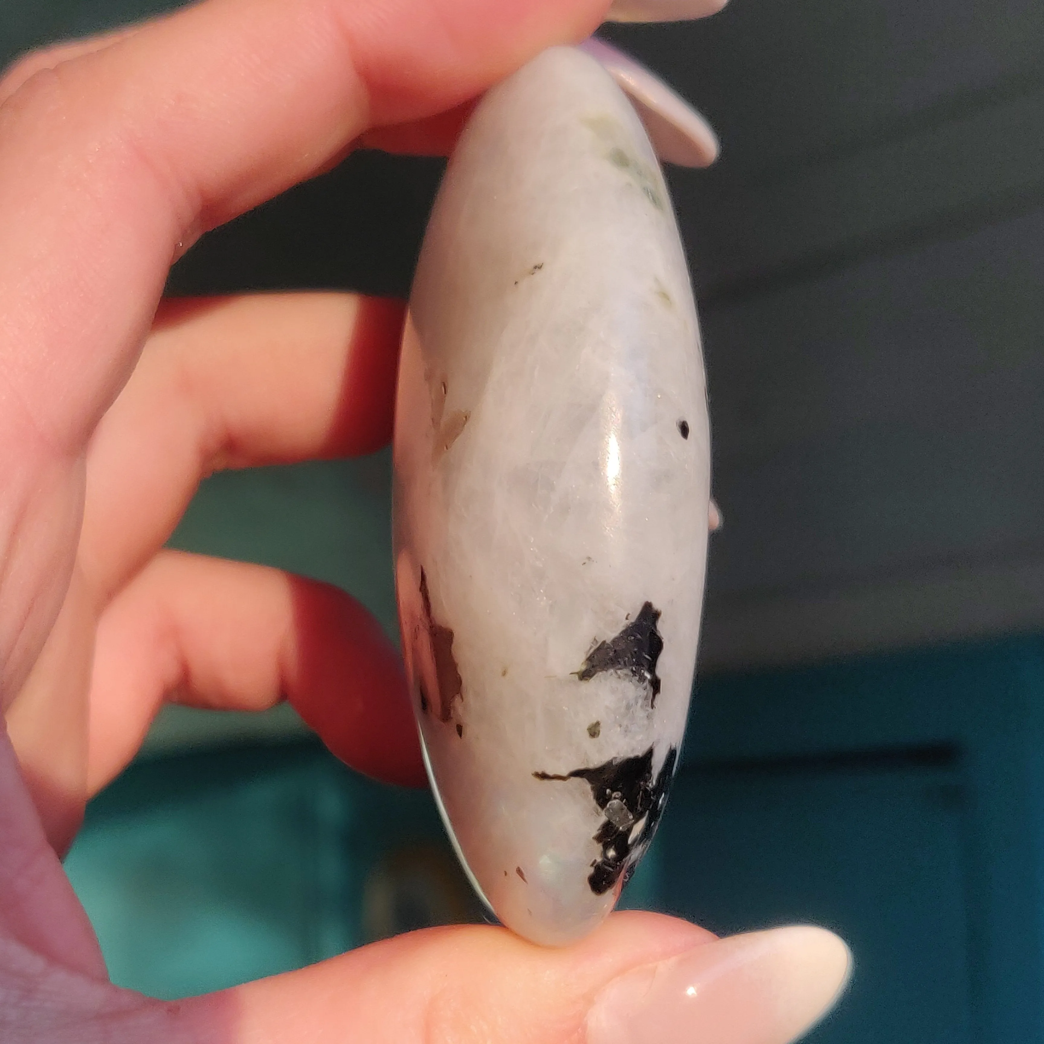 Rainbow Moonstone Palm Stone (#13)