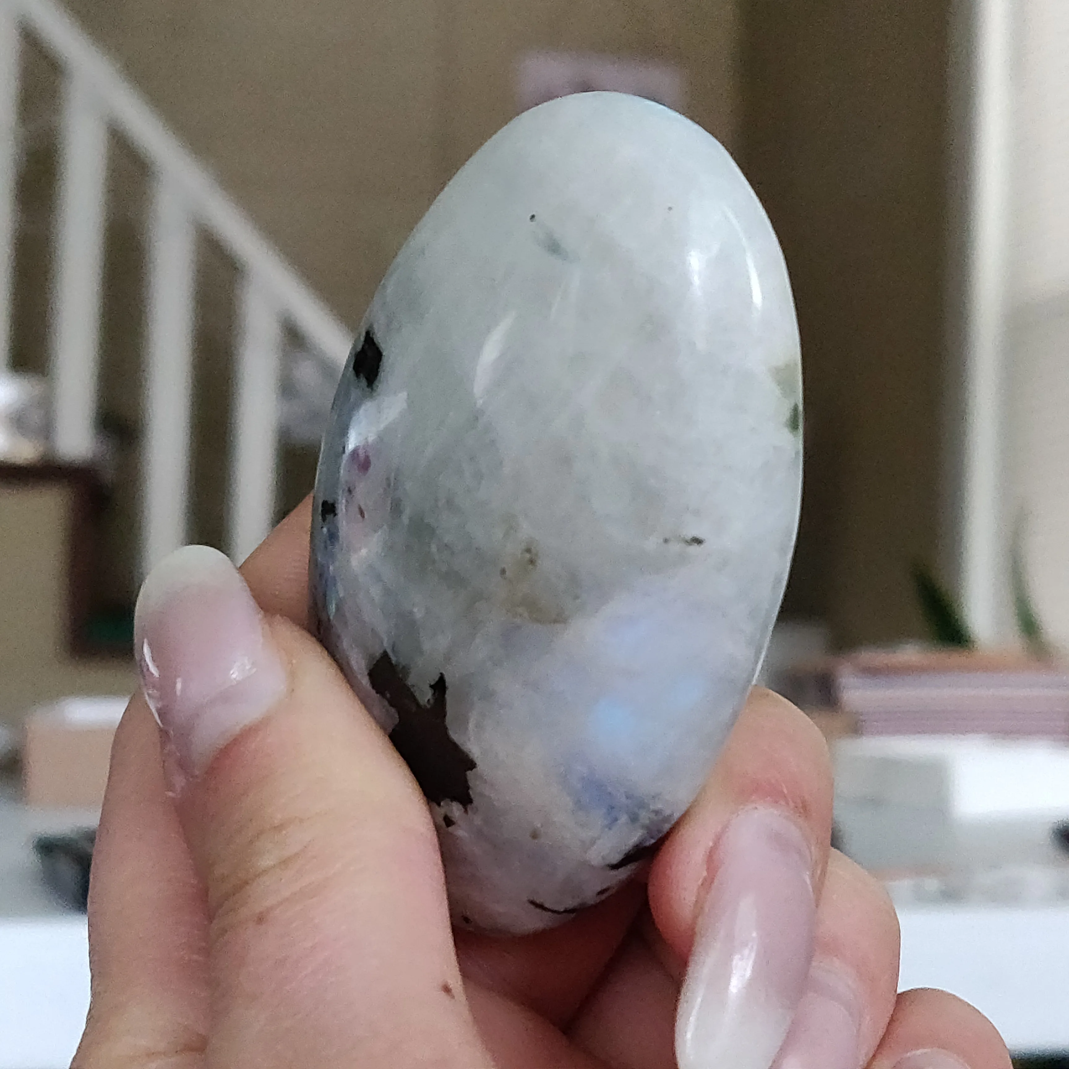 Rainbow Moonstone Palm Stone (#13)