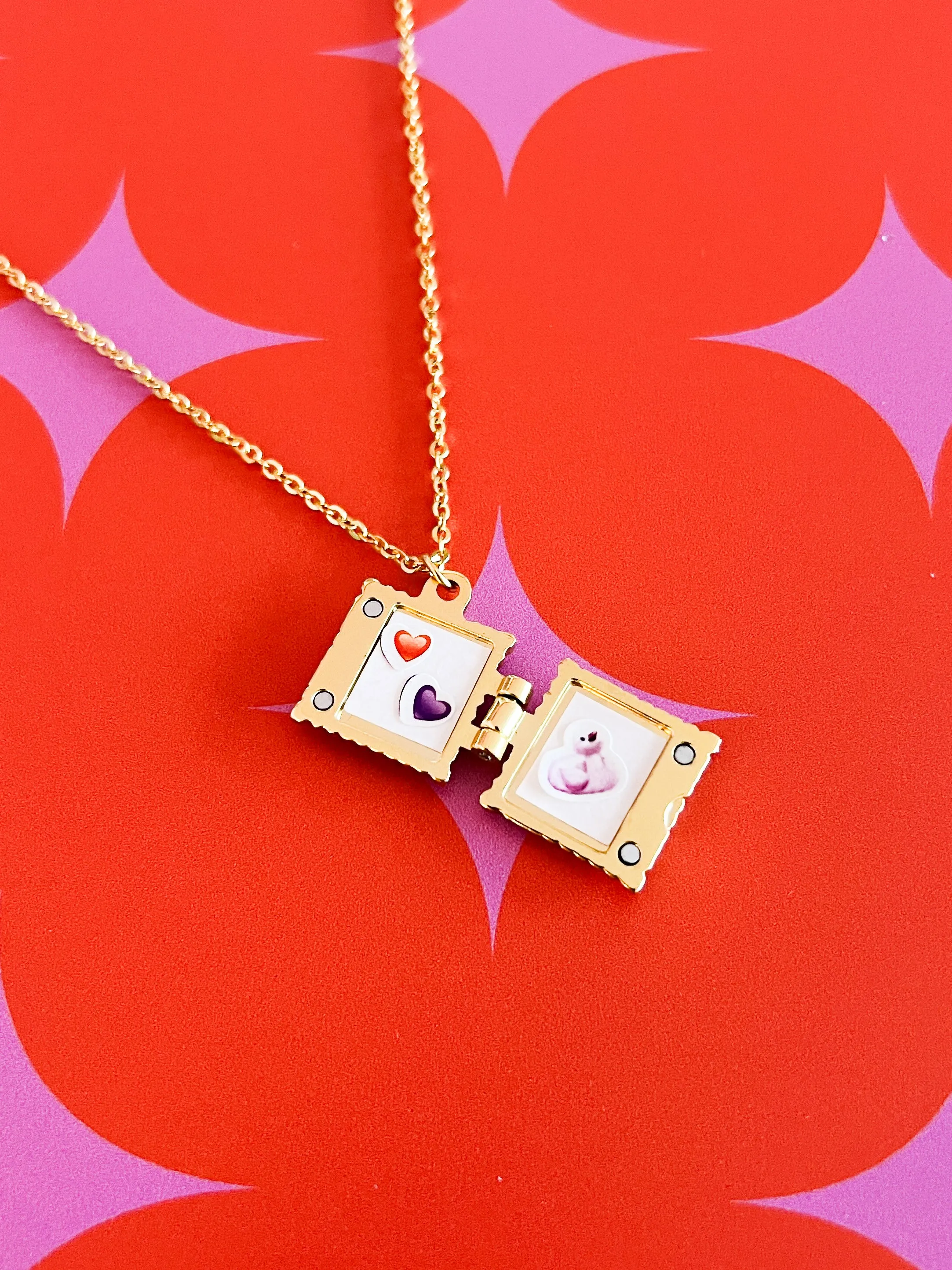 Ravioli Locket Necklace