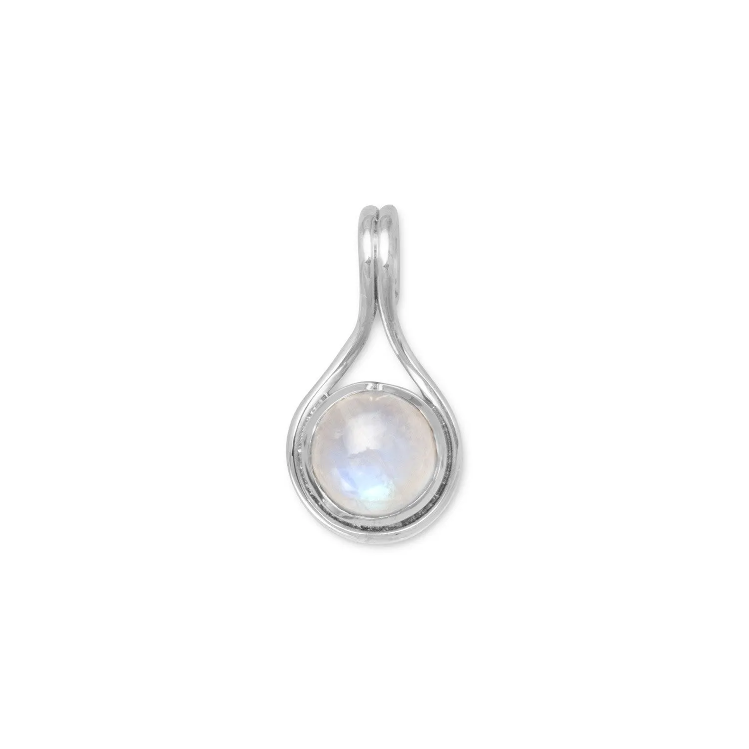 Round Rainbow Moonstone Slide