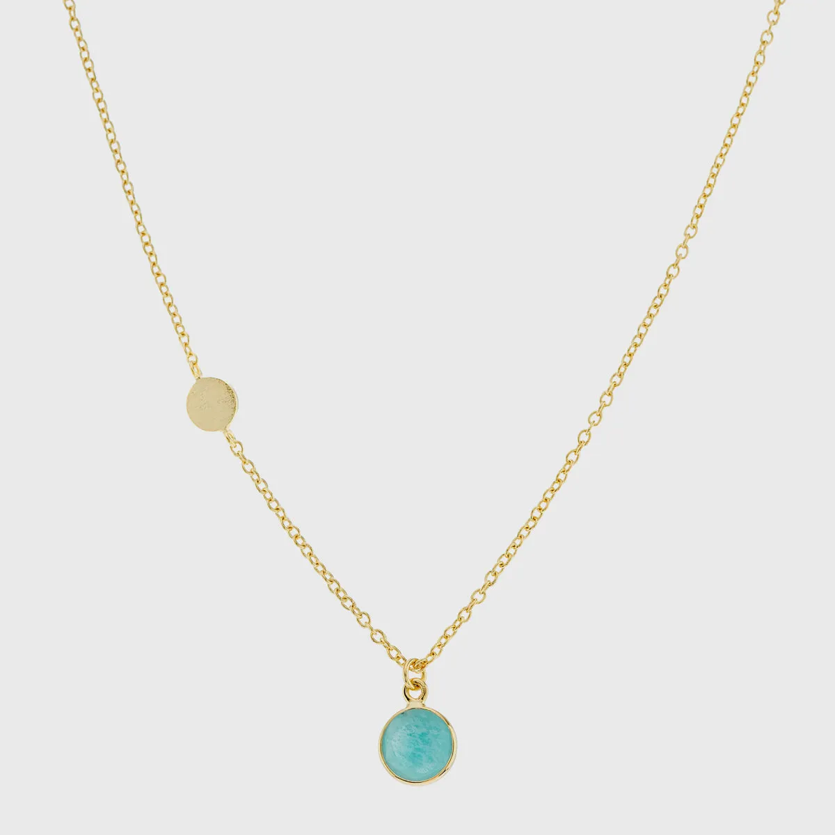 Salina Gold Vermeil Disc & Amazonite Necklace