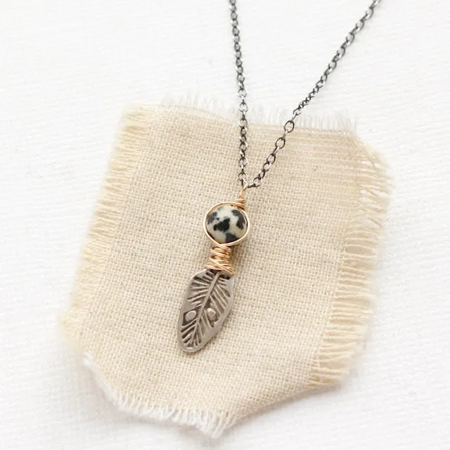 Sarah Deangelo | Dalmatian Feather Necklace