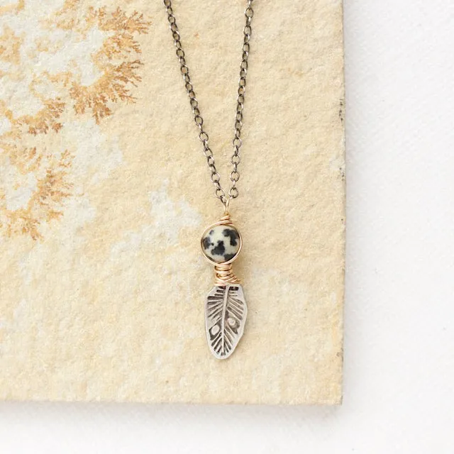 Sarah Deangelo | Dalmatian Feather Necklace