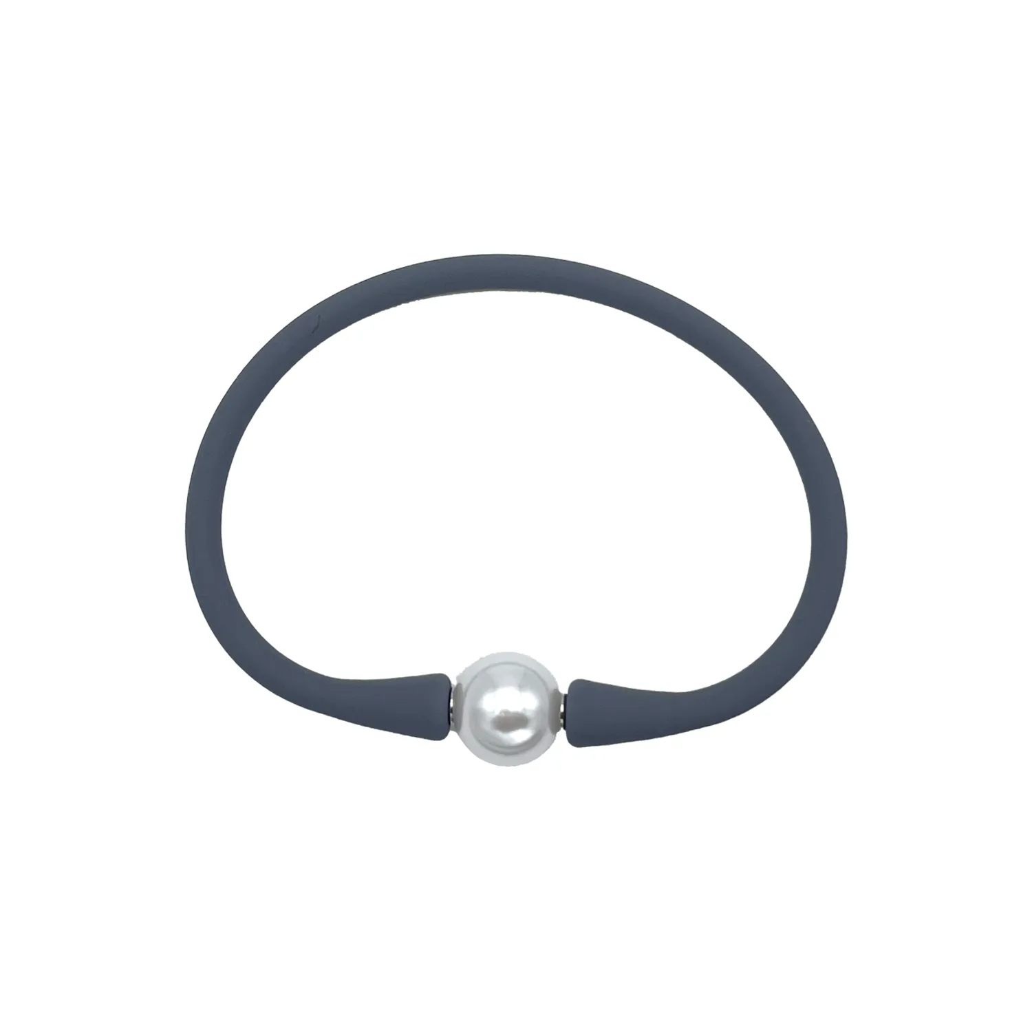 SB-2649 SILICONE BRACELET DARK GREY