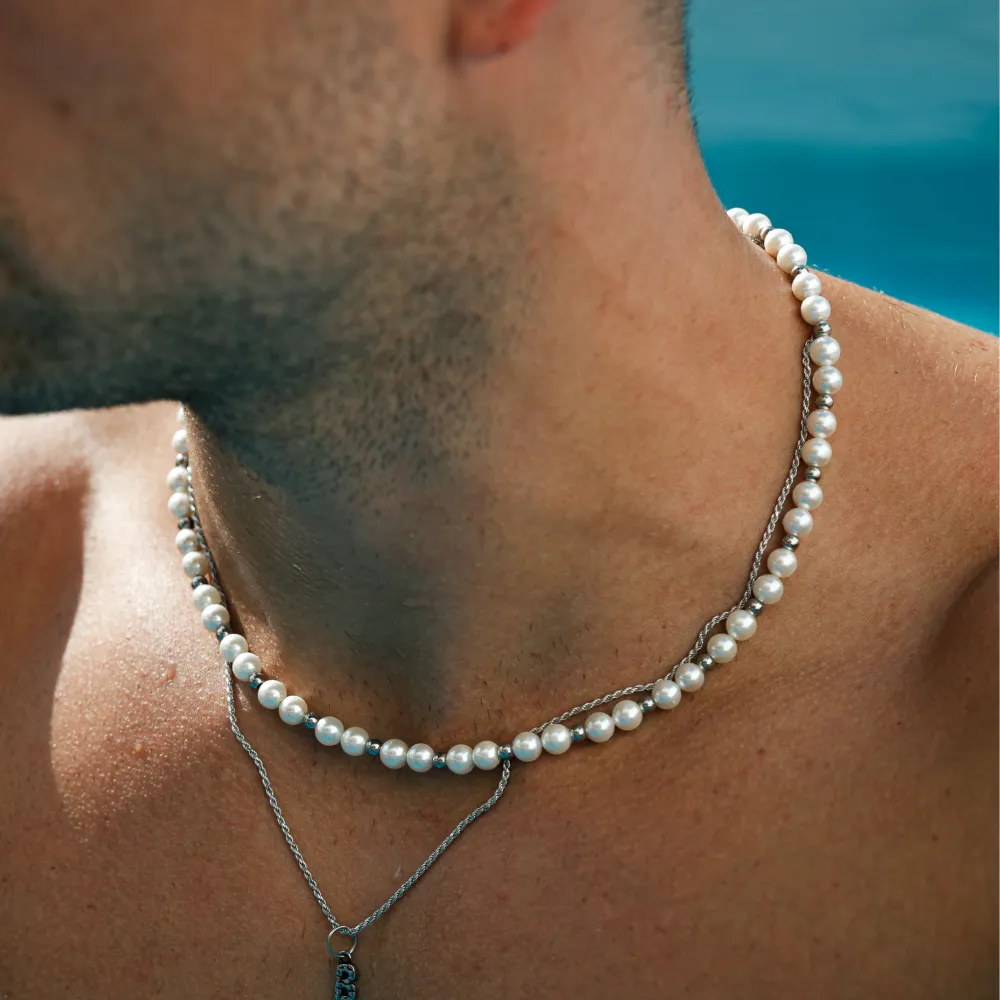 Silver Pearl Chain (6MM)