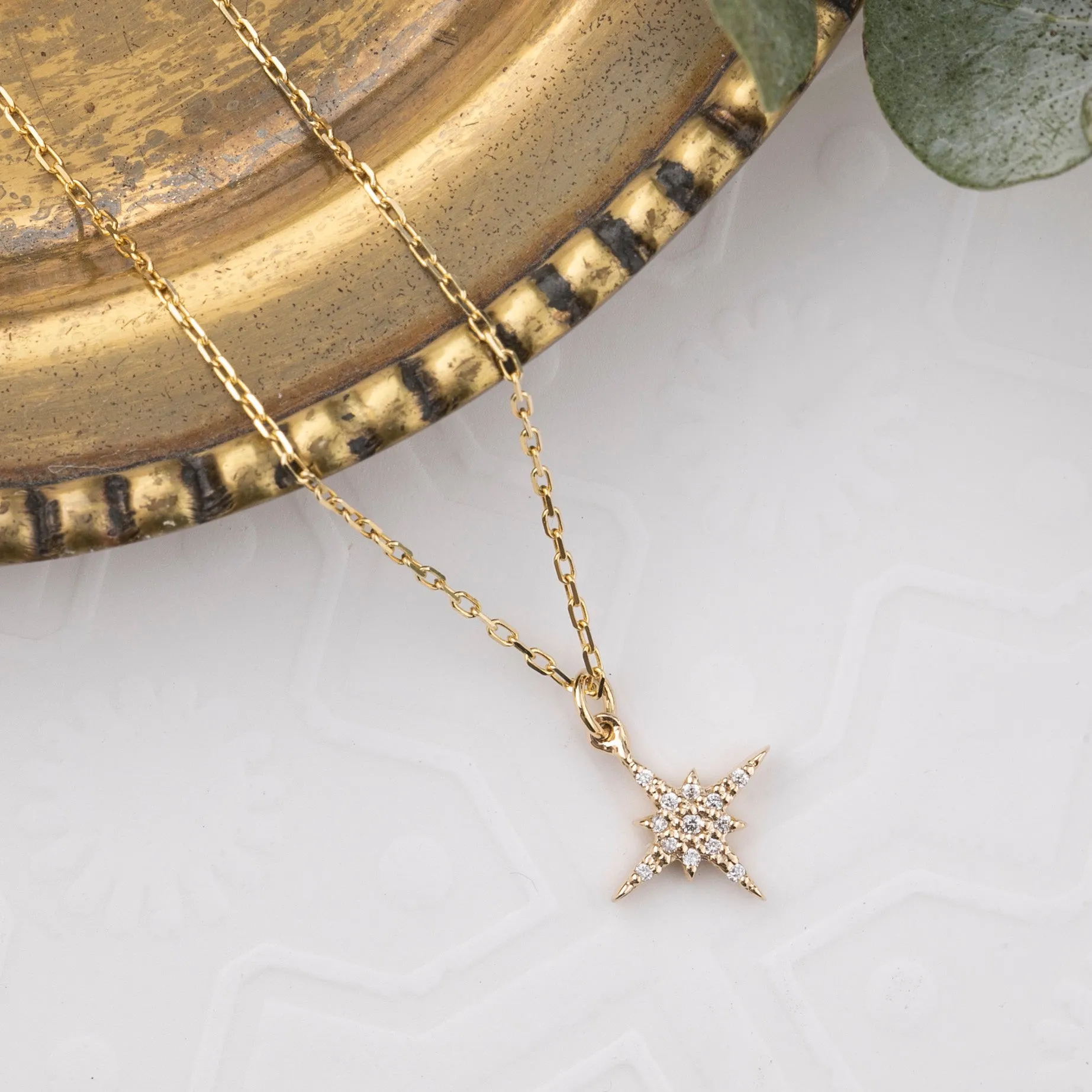 Starburst Diamond Pave Necklace (Small)