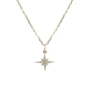 Starburst Diamond Pave Necklace (Small)