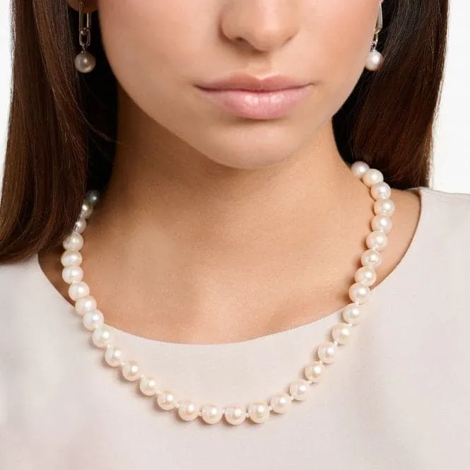 Sterling Silver Pearl Necklace KE2147-082-14-L50V