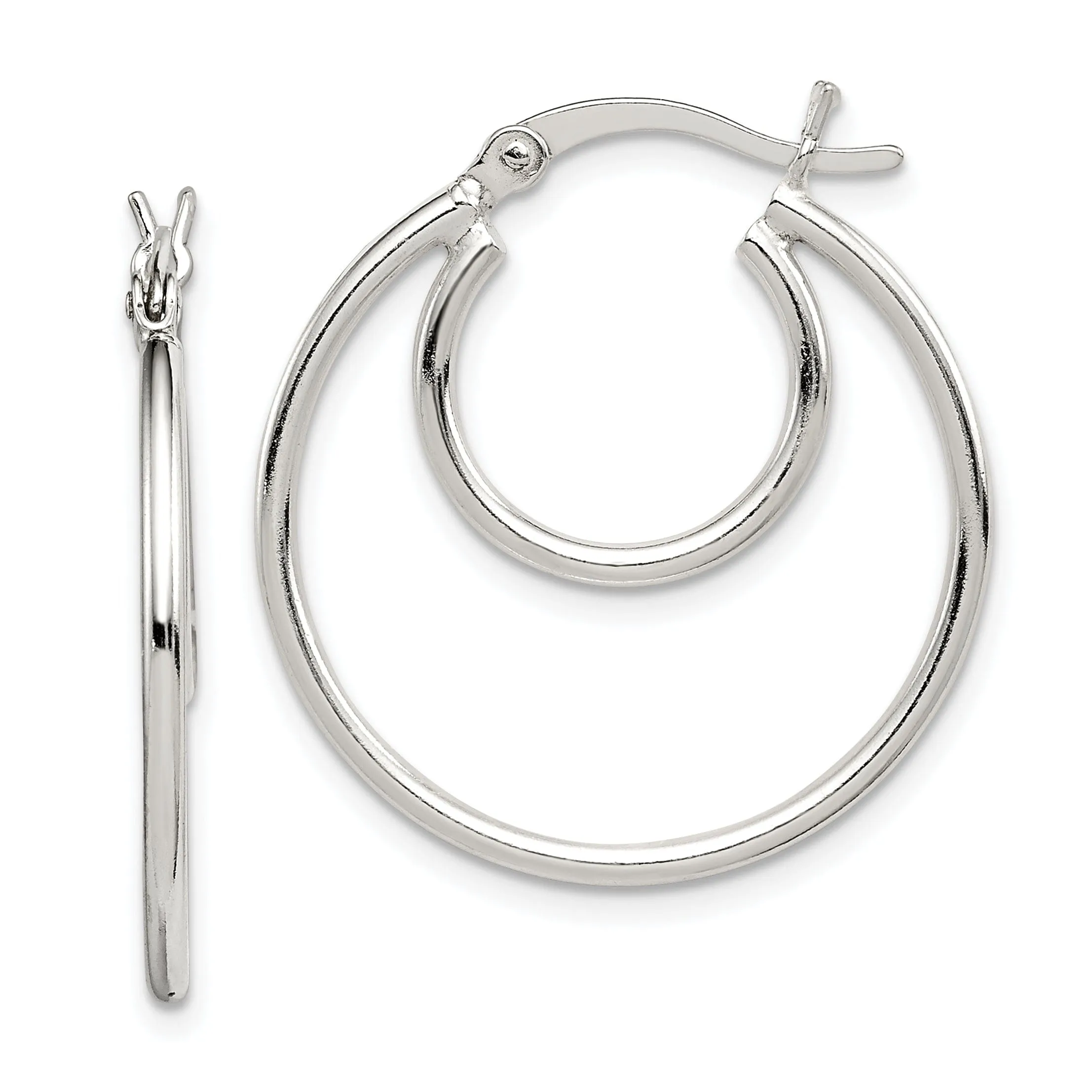 Sterling Silver Polished Hoop Earrings