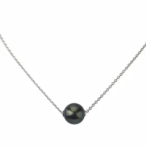 Tahitian Floating Pearl Pendant Necklace