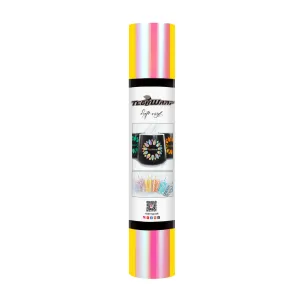 TeckWrap Opal Adhesive Vinyl - Peach Yellow Pink | Dazzling Chrome Finish | Ideal for DIY Projects