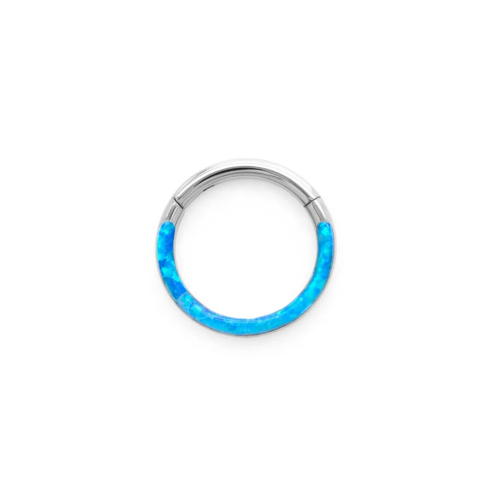 Tilum 16g Semicircle Opal Titanium Clicker - Price Per 1