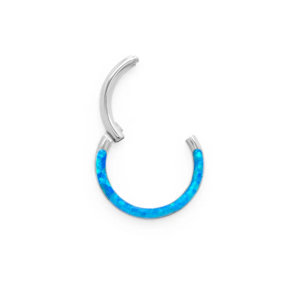 Tilum 16g Semicircle Opal Titanium Clicker - Price Per 1