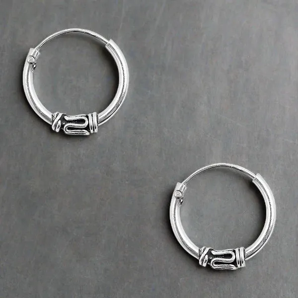 Tomas Serpentine Endless Hoops in Silver - 12mm 20273