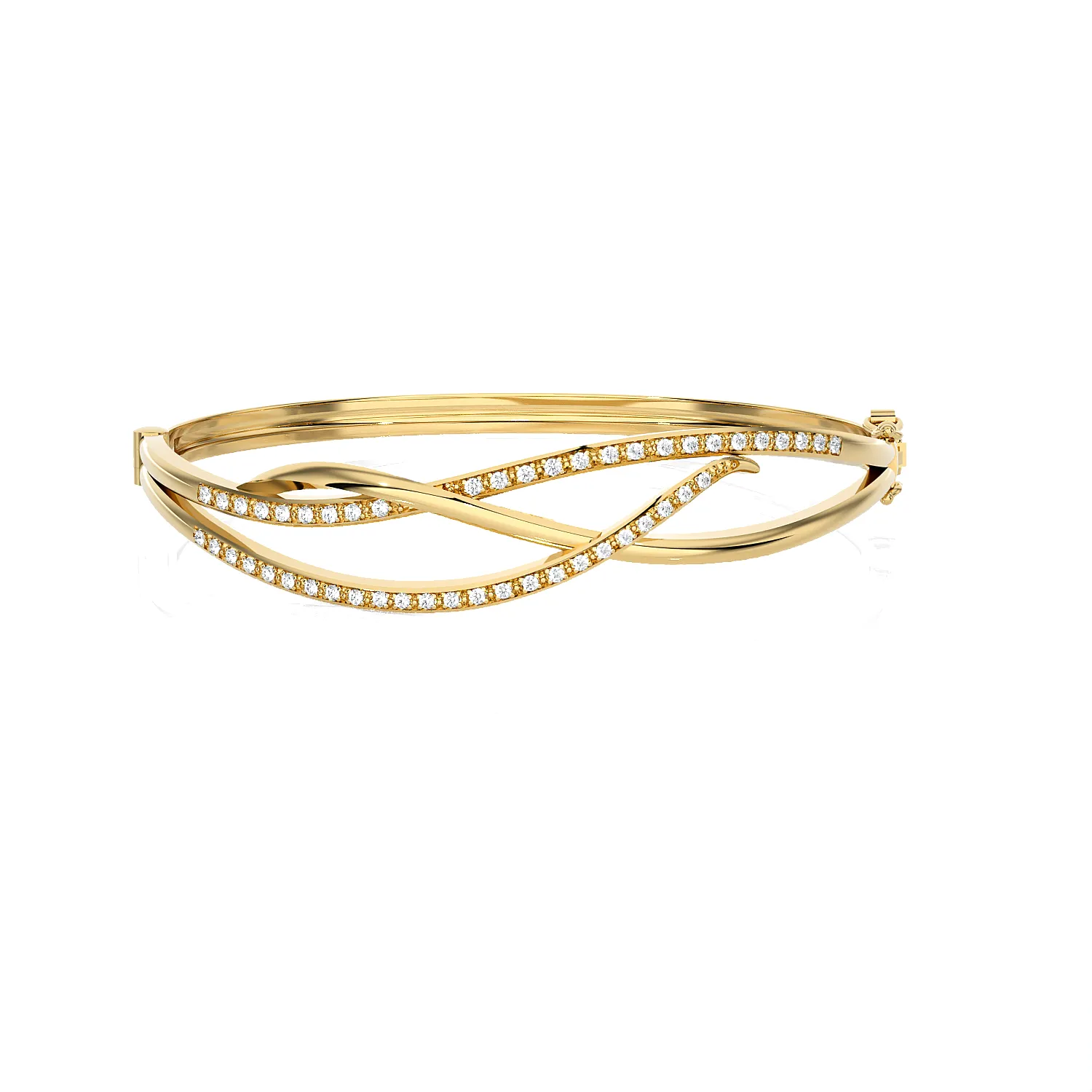 Twisted Entwined Ribbon Bangle Bracelet