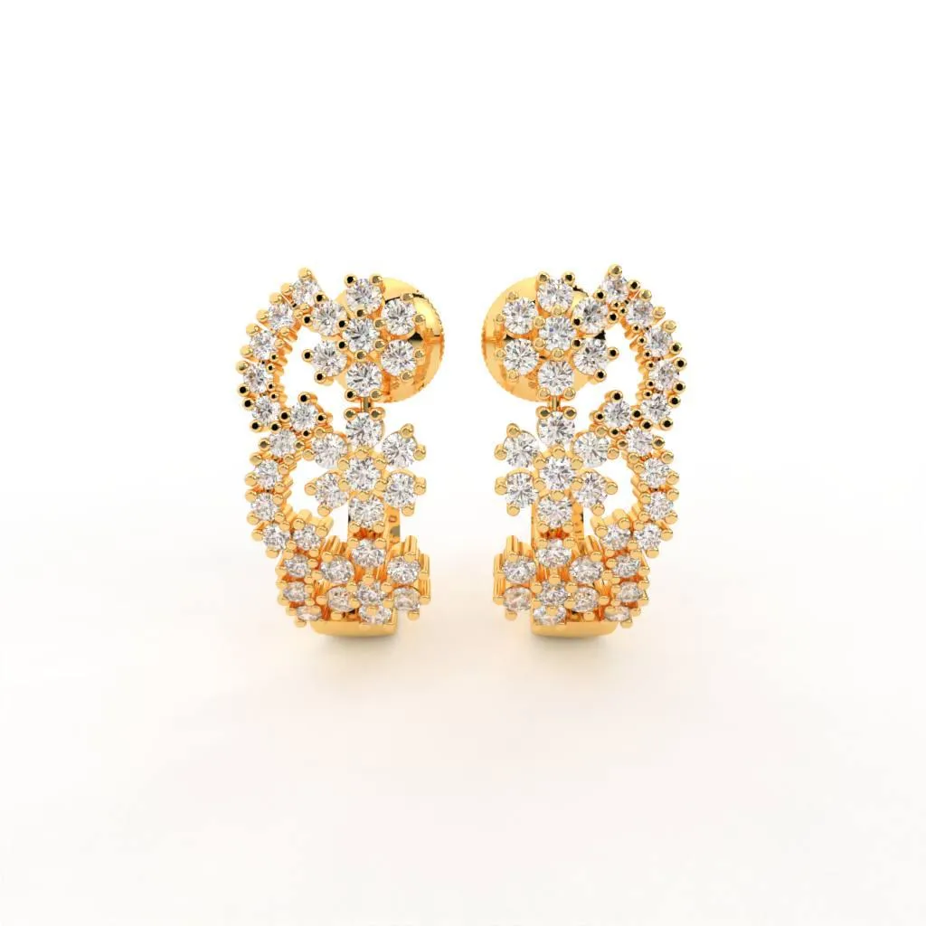 Vaniya Silver Hoop Earrings | 22KT Gold Vermeil