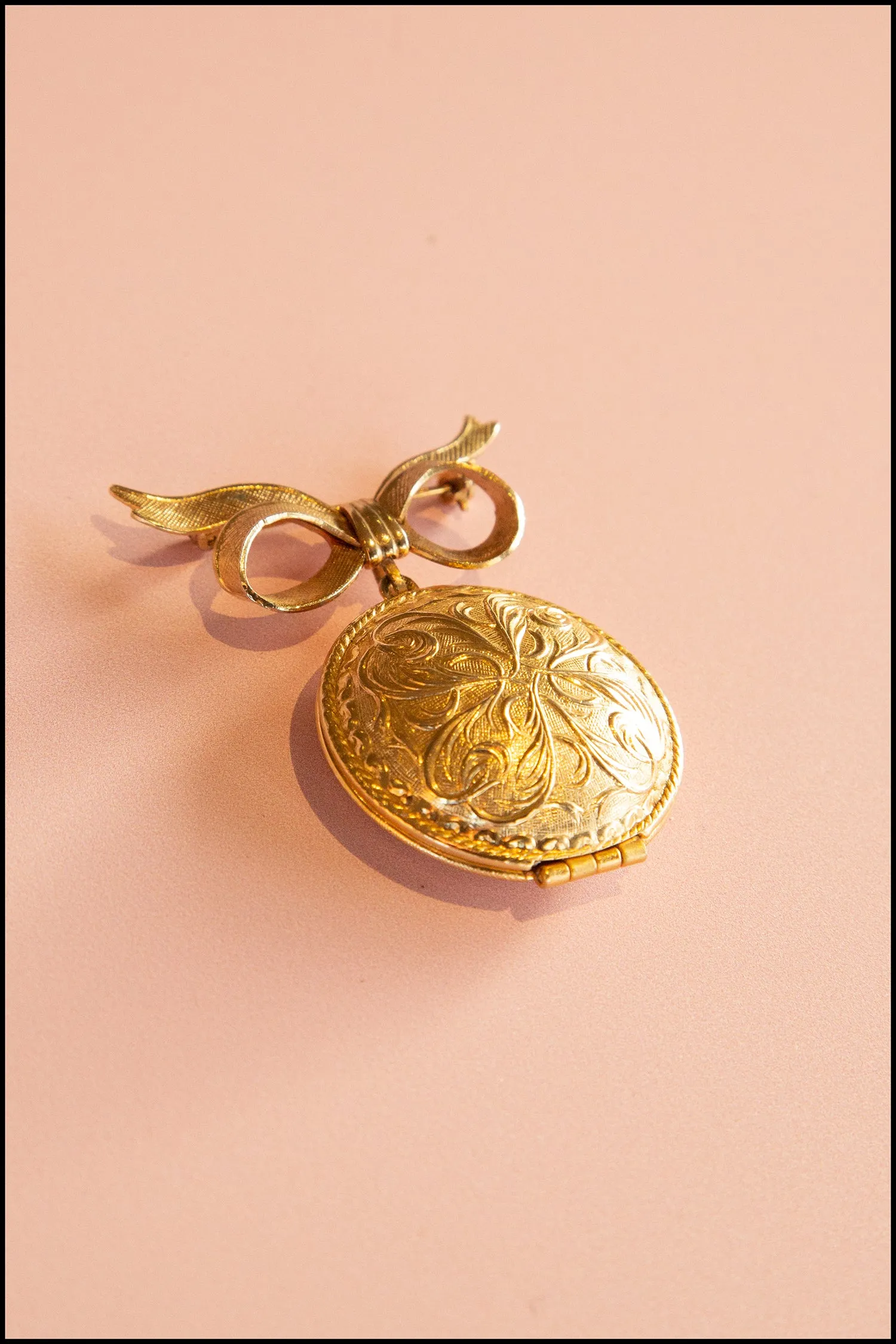 Vintage 1980s Gold Scent Locket