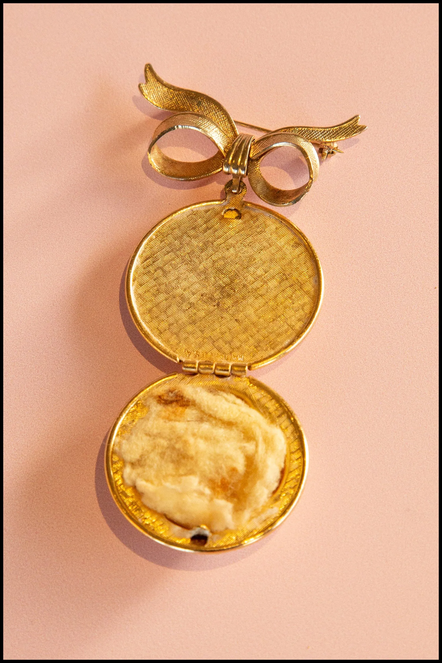 Vintage 1980s Gold Scent Locket