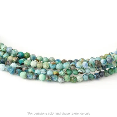 'Wrap' Gemstone Mini Hammered Disc Station Necklace